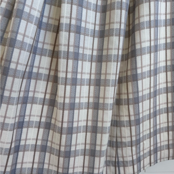 VINTAGE David Brooks Plaid Gray, Tan & Cream WOOL Skirt - fits like a size 4 - Picture 2 of 8
